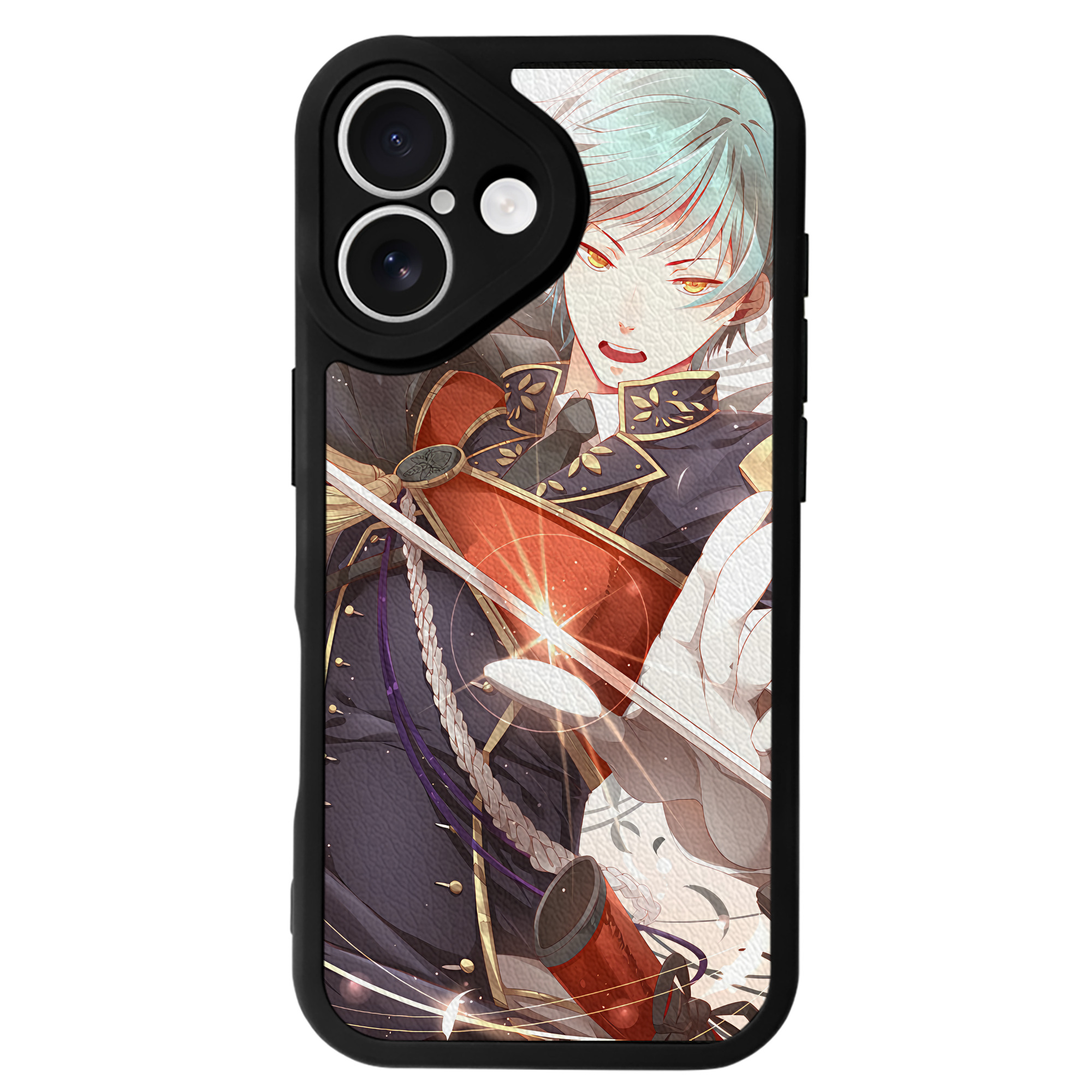 （画像用） 刀剣乱舞 Touken Ranbu 【iPhone 16シリーズ対応】シリコンスマホケース（レザー調） 材質：シリコン